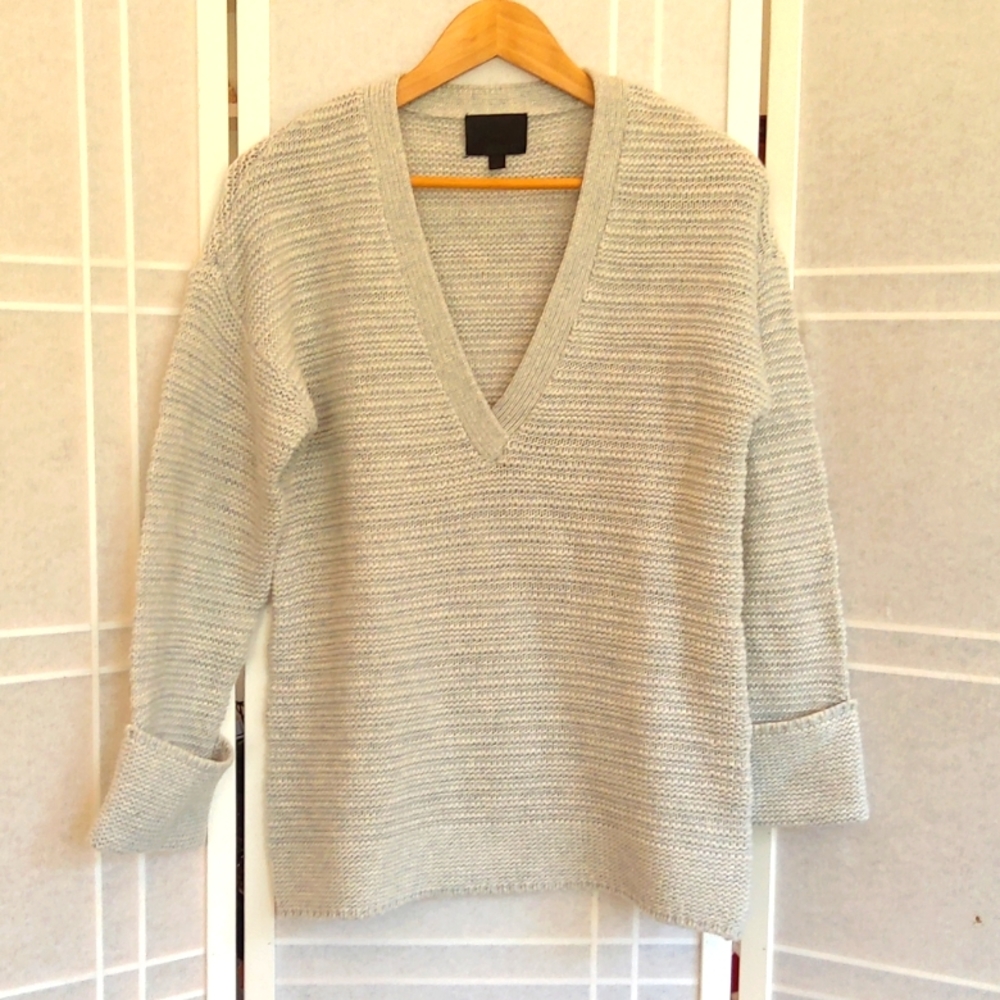 INTERMIX  Cashmere Wool Gray Sweater